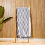 Bengal Stripe 100% Cotton Cover Throw Blue