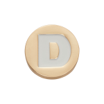 Goldair Gold Letter D Jibbitz - Multi Osfa