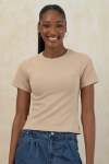 Fitted Ribbed T-Shirt - XL Stone