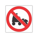 No Roller Skates Safety Sign PV37