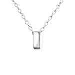 Kiara 925 Sterling Silver A-z Any Initial Letter Necklace 5X6MM 45CM Chain - I
