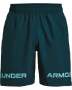 Men's Ua Woven Graphic Wordmark Shorts - Dark CYAN-463 / Md