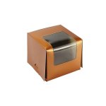Cupcake Box With Window 85X85X75MM Rose Gold
