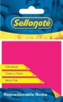 Repositionable Notes - 75 X 75MM - 100 Sheets - Neon Pink