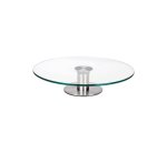 Glass Lazy Susan With Stand