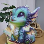 Shaped Pillow Ai Dragon Blue Set