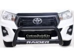 Toyota Hilux 2016 – 2024+ Nudge Bar With Oval Cross Member 409 Stainless Steel Powder Coated Black Asb