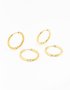 Waterproof Gold Plated Stainless Steel MINI Hoop Earrings 2-PACK