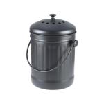Compost Bin Black Metal With Charcoal Filter W18.5 X D18.5 X H28.5CM