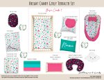 Cot Duvet Bedding Bright Candy Girly Terrazzo Set