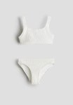 Textured Bikini - White