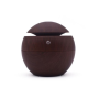 Round Shaped MINI USB Ultrasonic Aroma Humidifier - Wooden Dark Brown