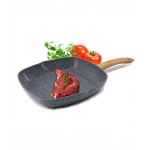 Natura 28CM Granite Square Grill Pan Grey