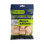 Pro-tech Domino Tenon 8MM X 40MM Beech Wood 50 Piece