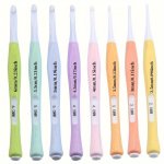 8PCS Candy Colored Silicone Soft Handle Abs Crochet Is Suitable For Hand Weaving Desired Scarves Gloves Hats And Some Knitted Fa