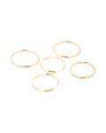 Goldair Gold & Cream Acrylic Beaded Stretch Bracelets & Bangles 5-PACK