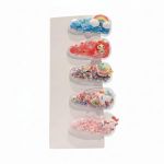 10 Piece set Cute Flower Quicksand Sequin Snap Bb Clip Kids Rainbow Hairpin