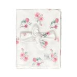Babes & Kids Baby Swaddle Blanket And Headband Set - Pincushion Protea