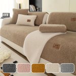 1PC Plush Sofa Slipcover pillowcase Non-slip Sofa Cover Thickened Couch Cover Four Seasons Universal Furniture Protector For Bed