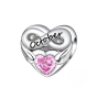 Infinity Heart-shaped Birthstone Charm For Birth Months -november