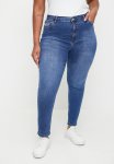 Plus High Waist Stretchy Skinny Jeans - Blue