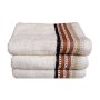 Royal Turkish Collection -450GSM -100% Cotton -bath Towel -cream -pack Of 3