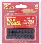 Craft Letter Punch Set 6MM A-z Black Finish
