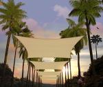 Amgo Custom Size 16' X 17' Beige Rectangle Square Sun Shade Sail UPF50+ AGTAPR1216 Order To Make Canopy Awning 95% Uv Blockage W