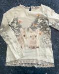 H&m Grey Bunny And Butterfly Long Sleeve T Shirt 9 10Y