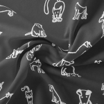 Black Dog Doodles Fabric Per Meter