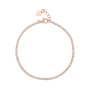 Sterling Silver Rose Tone Tennis Bracelet