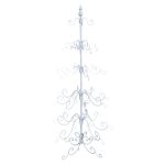 Metal Curly Tree Christmas Decoration White 187CM