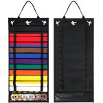 Winartton 12 Belts Karate Belt Display Rack With Pvc Medal Storage Felt Taekwondo Belt Display Holder Felt Martial Arts Belt Rac