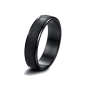 Black Glitter Spinner Ring - 7 Us