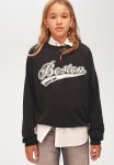 Motif-detail Sweatshirt - Dark Grey boston
