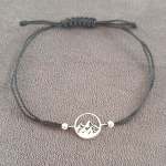 Aurora Bracelet 925 Sterling Silver Mountain Bracelet Dainty 12-24CM Adjustable