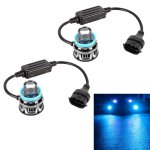 1 Pair H11 27W DC12V Car Aluminum Alloy Flashing LED Headlight Blue Light