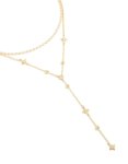 Goldair Gold Plated Cubic Zirconia Star & Tennis Layered Y-necklace