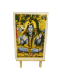 Hindu Religious Tile Ceramic Glazed -hanuman Surya + Wooden Easel Stand