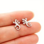 1 Pair 4 Pairs Stainless Steel Lizard Stud Earrings Fashion Gecko Earrings