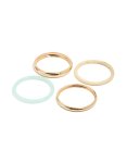 Goldair Gold & Blue Acrylic Bangles 4-PACK