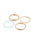 Goldair Gold & Blue Acrylic Bangles 4-PACK