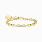 Charm Bracelet - White Charmista Coin Gold-plated - 19MM