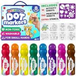 Dot Markers For Toddlers 1-3 - Dot Art Paints Washable For Kids - Includes Printed & Pdf Coloring Sheets - Toddler Arts And Craf