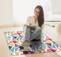 Mosaic Triangles Pastel Vinyl Carpet