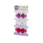 Unicorn And Bow Glitter Headband 3 Pack - Cerise White Purple