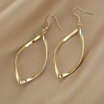 Trendy Twisted Geometric Rhombus Drop Earrings Female Jewelry Gift