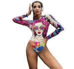 Swimwear Ladies Wetsuit Swimsuit Bodysuit Beach Wear Long Sleeve Romper