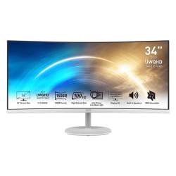 MSI Pro MP341 Cq Professional Monitor 3440X1440 Uwqhd Va 1MS 100 Hz HDMI White