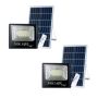 Set Of 2 200W Outdoor Solar Panel And LED Flood Light With Remote Control